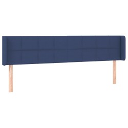 vidaXL Cabecero de tela azul 163x16x78/88 cm