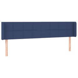 vidaXL Cabecero de tela azul 203x16x78/88 cm