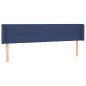 vidaXL Cabecero de tela azul 203x16x78/88 cm
