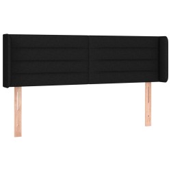 vidaXL Cabecero de tela negro 147x16x78/88 cm