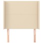 vidaXL Cabecero con orejas de tela color crema 103x16x118/128 cm vidaXL Cabecero con orejas de tela color crema 103x16x118/128 cm