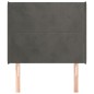 vidaXL Cabecero con orejas de terciopelo gris oscuro 83x16x118/128 cm vidaXL Cabecero con orejas de terciopelo gris oscuro 83x16x118/128 cm