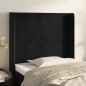 vidaXL Cabecero con orejas de terciopelo negro 93x16x118/128 cm vidaXL Cabecero con orejas de terciopelo negro 93x16x118/128 cm