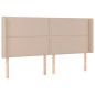 vidaXL Cabecero con orejas cuero sintético capuchino 183x16x118/128 cm vidaXL Cabecero con orejas cuero sintético capuchino 183x16x118/128 cm