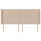 vidaXL Cabecero con orejas cuero sintético capuchino 183x16x118/128 cm vidaXL Cabecero con orejas cuero sintético capuchino 183x16x118/128 cm