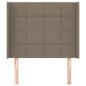 vidaXL Cabecero con orejas de tela gris taupe 83x16x118/128 cm vidaXL Cabecero con orejas de tela gris taupe 83x16x118/128 cm