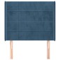 vidaXL Cabecero con orejas de terciopelo azul oscuro 93x16x118/128 cm vidaXL Cabecero con orejas de terciopelo azul oscuro 93x16x118/128 cm