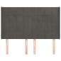 vidaXL Cabecero con orejas de terciopelo gris oscuro 147x16x118/128 cm vidaXL Cabecero con orejas de terciopelo gris oscuro 147x16x118/128 cm