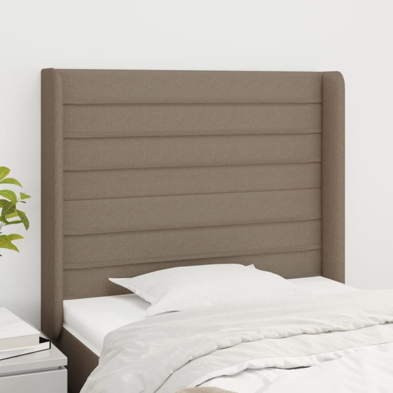 vidaXL Cabecero con orejas de tela gris taupe 93x16x118/128 cm vidaXL Cabecero con orejas de tela gris taupe 93x16x118/128 cm