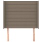 vidaXL Cabecero con orejas de tela gris taupe 93x16x118/128 cm vidaXL Cabecero con orejas de tela gris taupe 93x16x118/128 cm