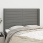 vidaXL Cabecero con orejas de tela gris oscuro 147x16x118/128 cm vidaXL Cabecero con orejas de tela gris oscuro 147x16x118/128 cm