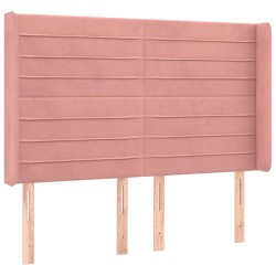 vidaXL Cabecero con orejas de terciopelo rosa 147x16x118/128 cm