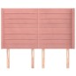 vidaXL Cabecero con orejas de terciopelo rosa 147x16x118/128 cm vidaXL Cabecero con orejas de terciopelo rosa 147x16x118/128 cm