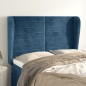 vidaXL Cabecero con orejas de terciopelo azul oscuro 147x23x118/128 cm vidaXL Cabecero con orejas de terciopelo azul oscuro 147x23x118/128 cm