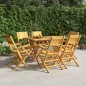 vidaXL Sillas de jardín plegables 6 uds madera maciza teca 55x61x90 cm vidaXL Sillas de jardín plegables 6 uds madera maciza teca 55x61x90 cm