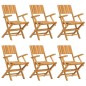 vidaXL Sillas de jardín plegables 6 uds madera maciza teca 55x61x90 cm vidaXL Sillas de jardín plegables 6 uds madera maciza teca 55x61x90 cm