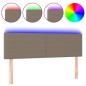 vidaXL Cabecero con LED de tela gris taupe 144x5x78/88 cm vidaXL Cabecero con LED de tela gris taupe 144x5x78/88 cm
