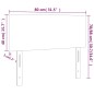 vidaXL Cabecero con LED de terciopelo gris claro 80x5x78/88 cm