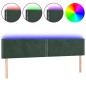 vidaXL Cabecero con LED de terciopelo verde oscuro 180x5x78/88 cm vidaXL Cabecero con LED de terciopelo verde oscuro 180x5x78/88 cm
