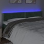 vidaXL Cabecero con LED de terciopelo verde oscuro 180x5x78/88 cm vidaXL Cabecero con LED de terciopelo verde oscuro 180x5x78/88 cm