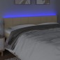 vidaXL Cabecero con LED de tela color crema 180x5x78/88 cm vidaXL Cabecero con LED de tela color crema 180x5x78/88 cm