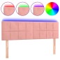 vidaXL Cabecero con LED de terciopelo rosa 144x5x78/88 cm vidaXL Cabecero con LED de terciopelo rosa 144x5x78/88 cm