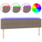 vidaXL Cabecero con LED de tela gris taupe 200x5x78/88 cm