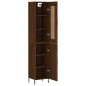 vidaXL Aparador alto madera contrachapada roble marrón 34,5x34x180 cm vidaXL Aparador alto madera contrachapada roble marrón 34,5x34x180 cm