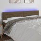 vidaXL Cabecero con LED de tela marrón oscuro 180x5x78/88 cm vidaXL Cabecero con LED de tela marrón oscuro 180x5x78/88 cm