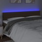 vidaXL Cabecero con LED de tela marrón oscuro 180x5x78/88 cm vidaXL Cabecero con LED de tela marrón oscuro 180x5x78/88 cm