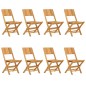 vidaXL Sillas de jardín plegables 8 uds madera maciza teca 47x61x90 cm vidaXL Sillas de jardín plegables 8 uds madera maciza teca 47x61x90 cm