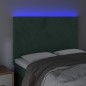 vidaXL Cabecero con luces LED terciopelo verde oscuro 144x5x118/128 cm vidaXL Cabecero con luces LED terciopelo verde oscuro 144x5x118/128 cm