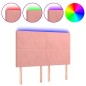 vidaXL Cabecero con luces LED terciopelo rosa 144x5x118/128 cm vidaXL Cabecero con luces LED terciopelo rosa 144x5x118/128 cm