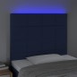 vidaXL Cabecero con luces LED tela azul 80x5x118/128 cm vidaXL Cabecero con luces LED tela azul 80x5x118/128 cm