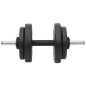 vidaXL Juego de barras y mancuernas con discos 90 kg vidaXL Juego de barras y mancuernas con discos 90 kg