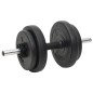vidaXL Juego de barras y mancuernas con discos 90 kg vidaXL Juego de barras y mancuernas con discos 90 kg