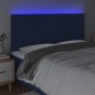 vidaXL Cabecero con luces LED tela azul 180x5x118/128 cm vidaXL Cabecero con luces LED tela azul 180x5x118/128 cm