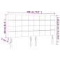 vidaXL Cabecero con luces LED tela azul 180x5x118/128 cm vidaXL Cabecero con luces LED tela azul 180x5x118/128 cm