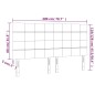 vidaXL Cabecero con luces LED tela gris claro 200x5x118/128 cm
