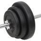 vidaXL Juego de barras y mancuernas con discos 90 kg vidaXL Juego de barras y mancuernas con discos 90 kg