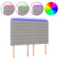 vidaXL Cabecero con luces LED tela gris claro 144x5x118/128 cm vidaXL Cabecero con luces LED tela gris claro 144x5x118/128 cm