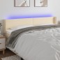 vidaXL Cabecero con LED de tela crema 203x16x78/88 cm vidaXL Cabecero con LED de tela crema 203x16x78/88 cm