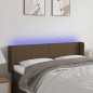vidaXL Cabecero con LED de tela marrón oscuro 147x16x78/88 cm vidaXL Cabecero con LED de tela marrón oscuro 147x16x78/88 cm