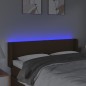 vidaXL Cabecero con LED de tela marrón oscuro 147x16x78/88 cm vidaXL Cabecero con LED de tela marrón oscuro 147x16x78/88 cm