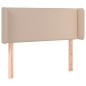 vidaXL Cabecero con LED cuero sintético color capuchino 93x16x78/88 cm