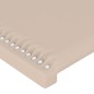 vidaXL Cabecero con LED cuero sintético color capuchino 93x16x78/88 cm