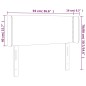 vidaXL Cabecero con LED cuero sintético color capuchino 93x16x78/88 cm
