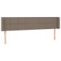 vidaXL Cabecero con LED de tela gris taupe 203x16x78/88 cm