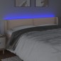 vidaXL Cabecero con LED cuero sintético capuchino 183x16x78/88 cm vidaXL Cabecero con LED cuero sintético capuchino 183x16x78/88 cm