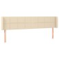 vidaXL Cabecero con LED de tela crema 183x16x78/88 cm